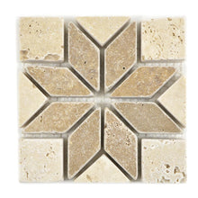 Załaduj obraz do przeglądarki galerii, Mozaika kamienna - trawertyn kolor brązowy beżowy mat T 315