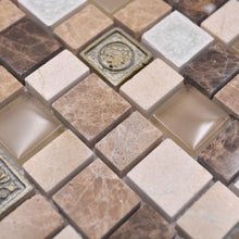 Załaduj obraz do przeglądarki galerii, Mozaika mix kolor mix beżowy brązowy połysk T 423