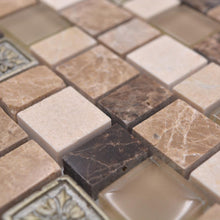 Załaduj obraz do przeglądarki galerii, Mozaika mix kolor mix beżowy brązowy połysk T 423