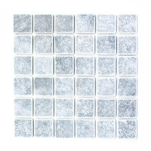 Załaduj obraz do przeglądarki galerii, Mozaika kamienna - marmur kolor jasny szary mat T 278