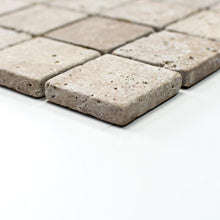 Załaduj obraz do przeglądarki galerii, Mozaika kamienna - traweryn kolor orzech włoski mat T 379