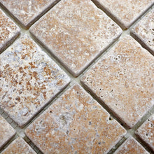 Załaduj obraz do przeglądarki galerii, Mozaika kamienna - traweryn kolor orzech włoski mat T 379