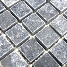 Załaduj obraz do przeglądarki galerii, Mozaika kamienna - marmur kolor czarny mat T 263