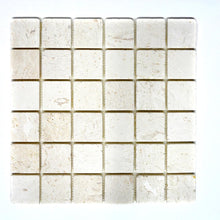 Załaduj obraz do przeglądarki galerii, Kamień naturalny - wapień kolor biały mat - kostka duża

