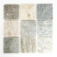 Załaduj obraz do przeglądarki galerii, Mozaika kamienna - kwarcyt kolor mix beżowy szary mat T 215