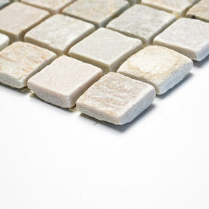 Mozaika kamienna - kwarcyt kolor mix beżowy szary mat T 216
