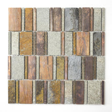 Załaduj obraz do przeglądarki galerii, Mozaika mix kamień miedź T12
