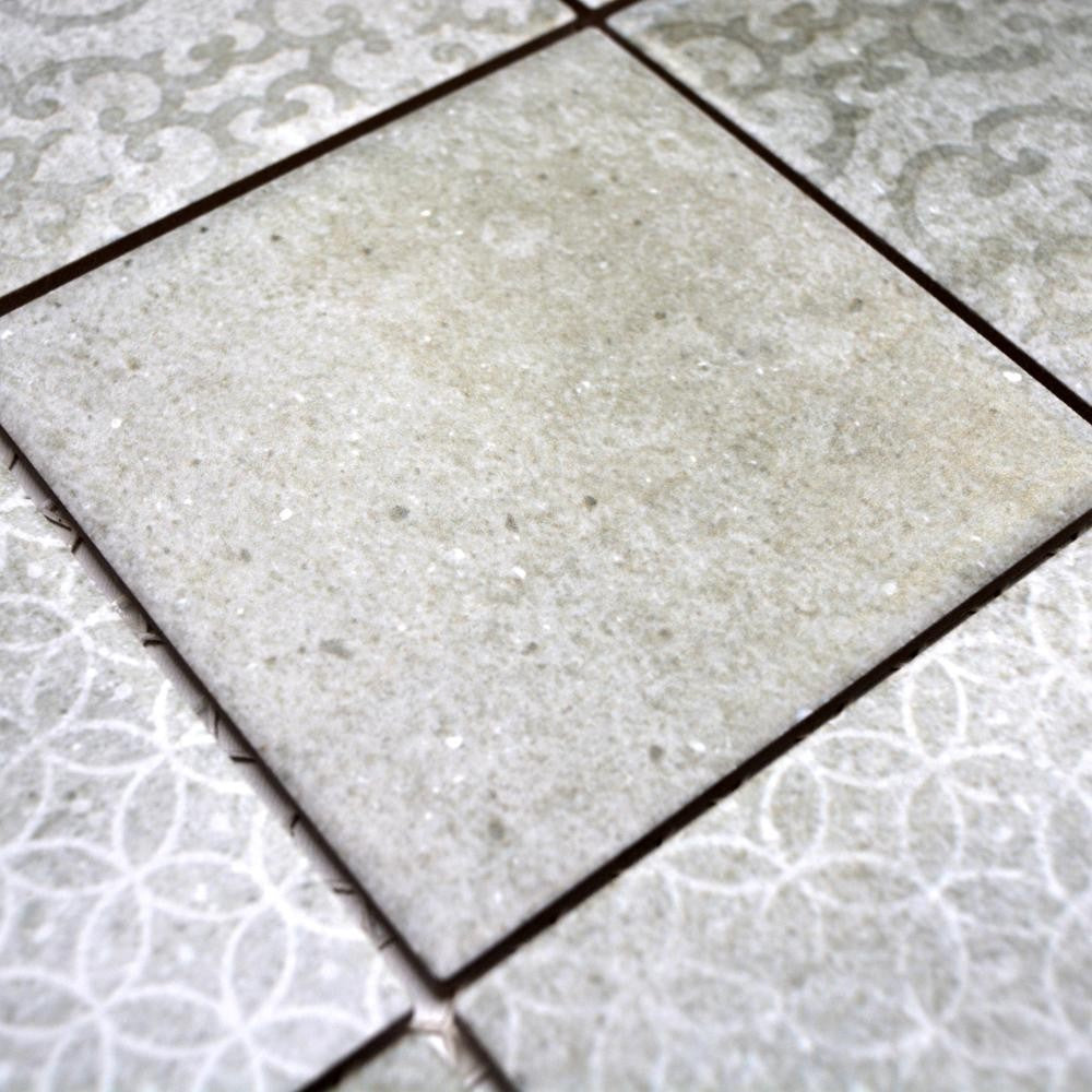Aranżacja Mozaika ceramiczna kolor szary mat T 159