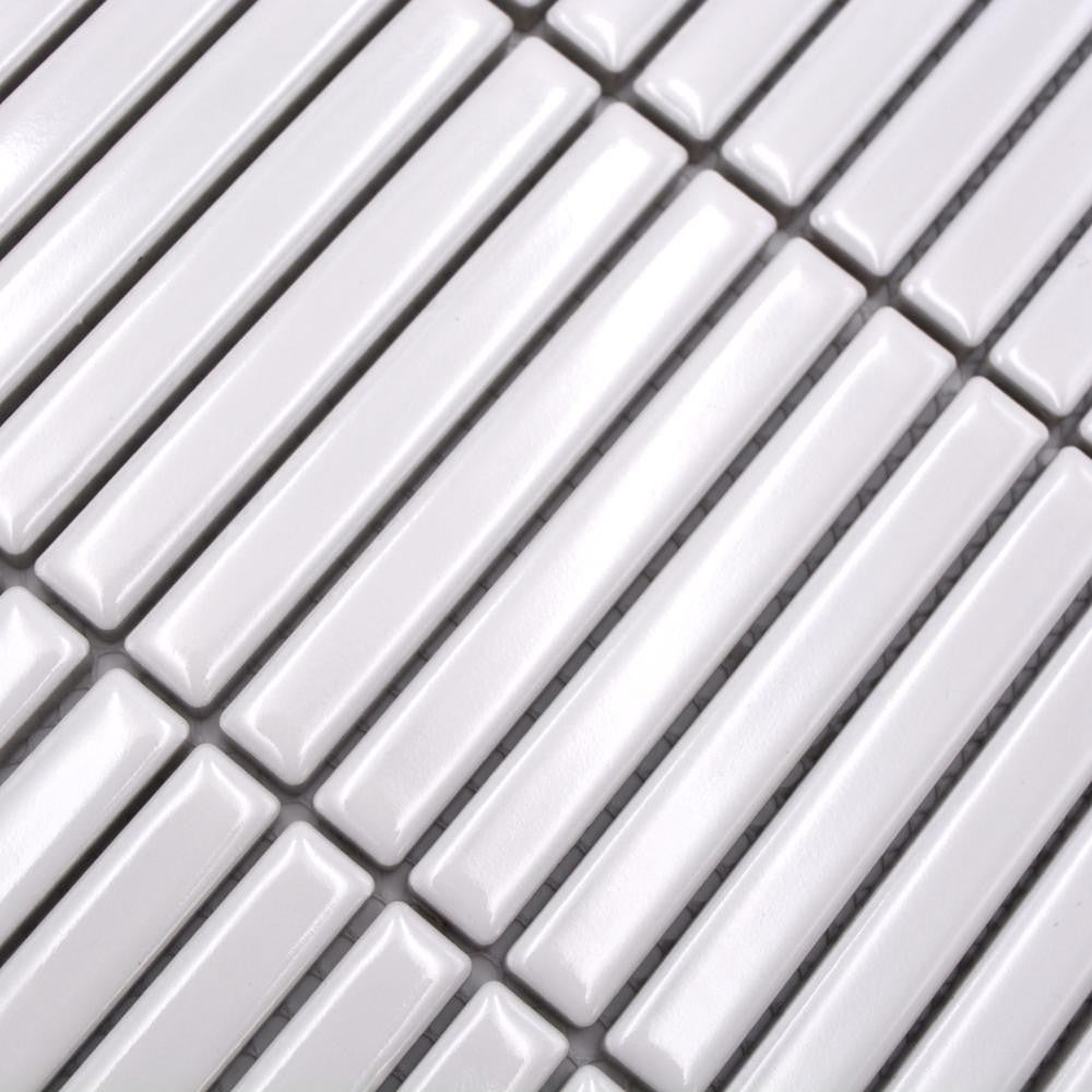 Aranżacja Biały połysk mozaika ceramiczna kolor