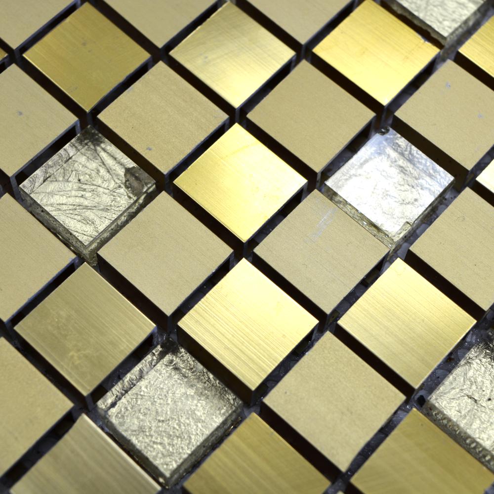 Aranżacja Mix Aluminium - szkło mix złoty mat