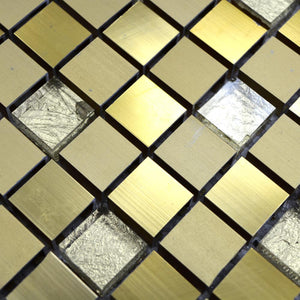 Mix Aluminium - szkło mix złoty mat