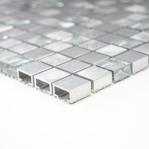 Mix Aluminium - szkło kolor mix srebrny mat