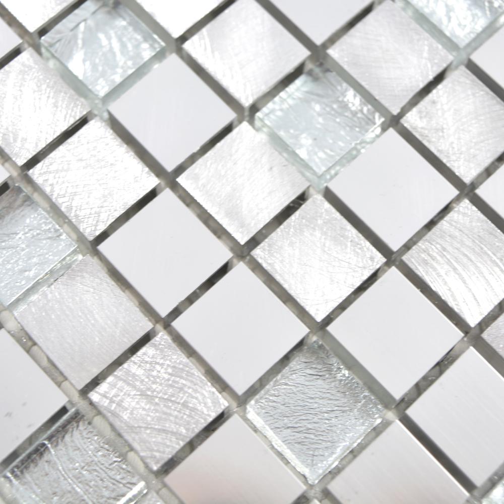 Aranżacja Mix Aluminium - szkło kolor mix srebrny mat