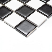 Załaduj obraz do przeglądarki galerii, Mozaika ceramiczna kolor mix czarny biały mat T 120
