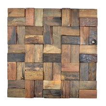 Załaduj obraz do przeglądarki galerii, Mozaika drewniana kolor ciemny brąz połysk T 203

