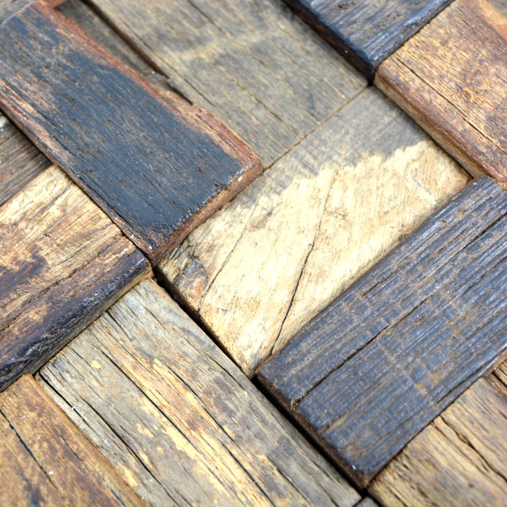 Aranżacja Mozaika drewniana kolor ciemny brąz połysk T 203