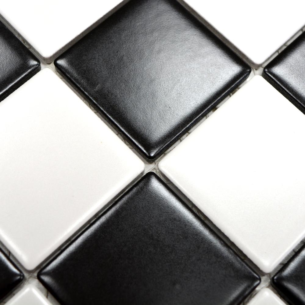 Aranżacja Mozaika ceramiczna kolor mix czarny biały mat MOZ 5899 VP