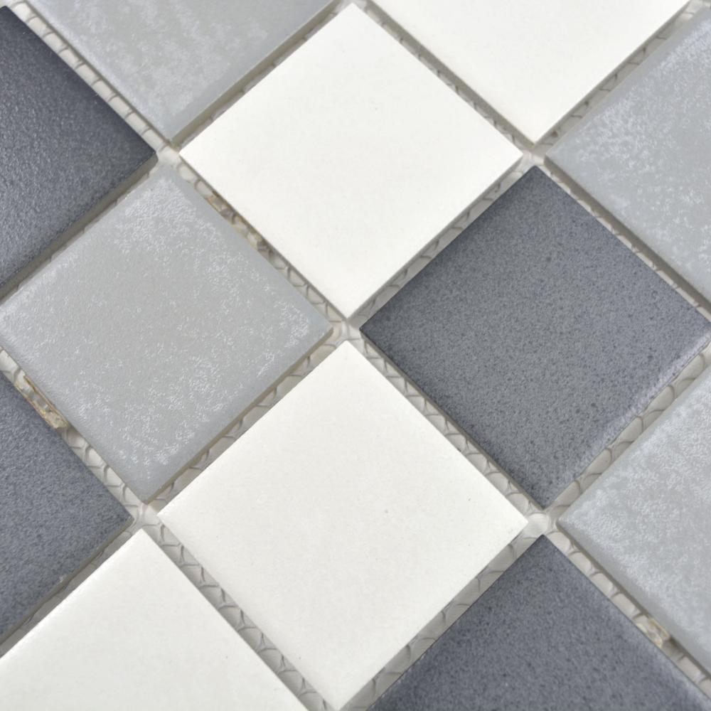 Aranżacja Mozaika ceramiczna kolor szary mat T 158