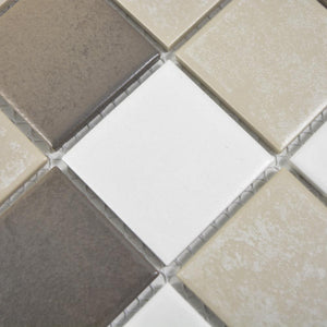 Mozaika ceramiczna kolor beżowo-brązowy mat - kwadrat