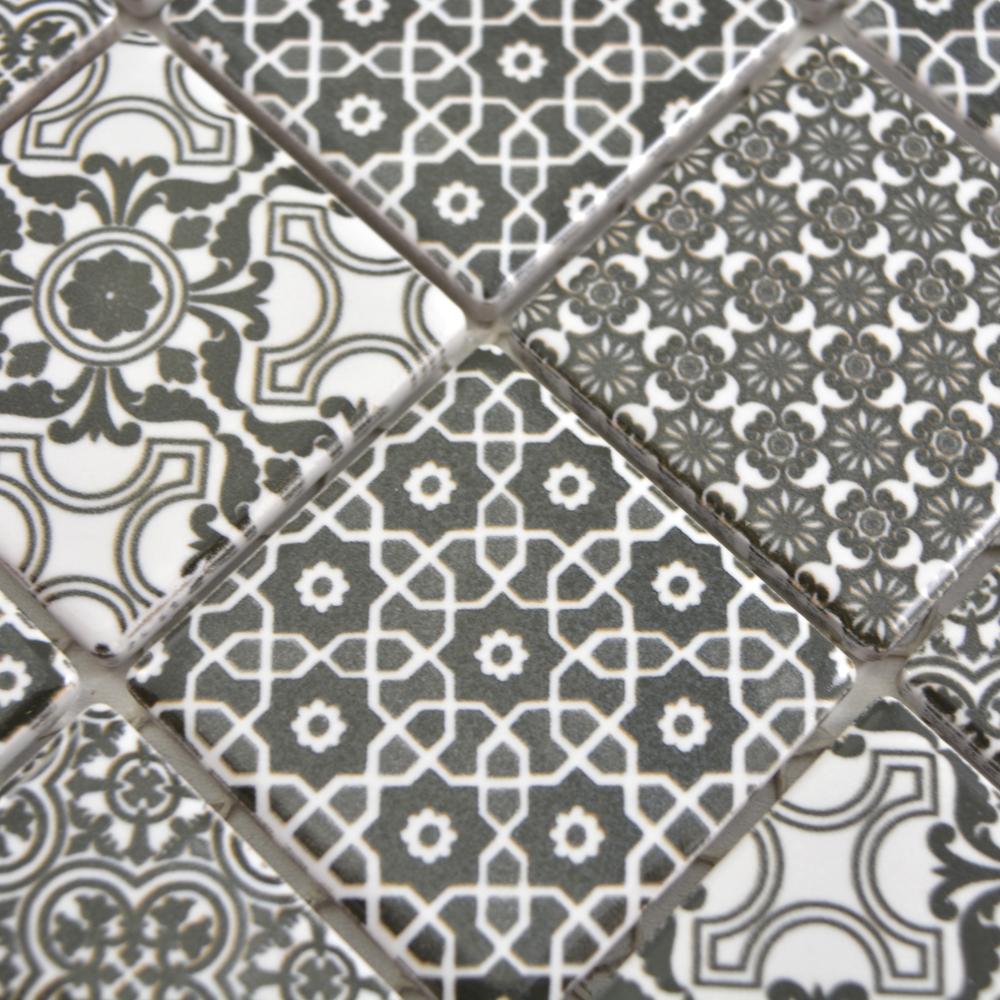 Aranżacja Mozaika ceramiczna kolor czarny połysk T 70