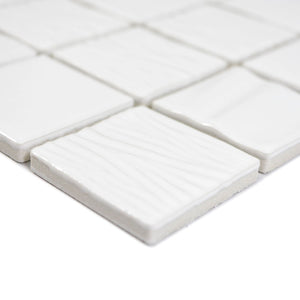 Mozaika ceramiczna kolor biały połysk T12