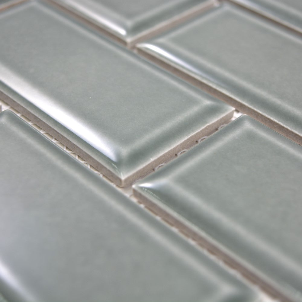 Aranżacja Mozaika ceramiczna kolor jasny zielony połysk T 102