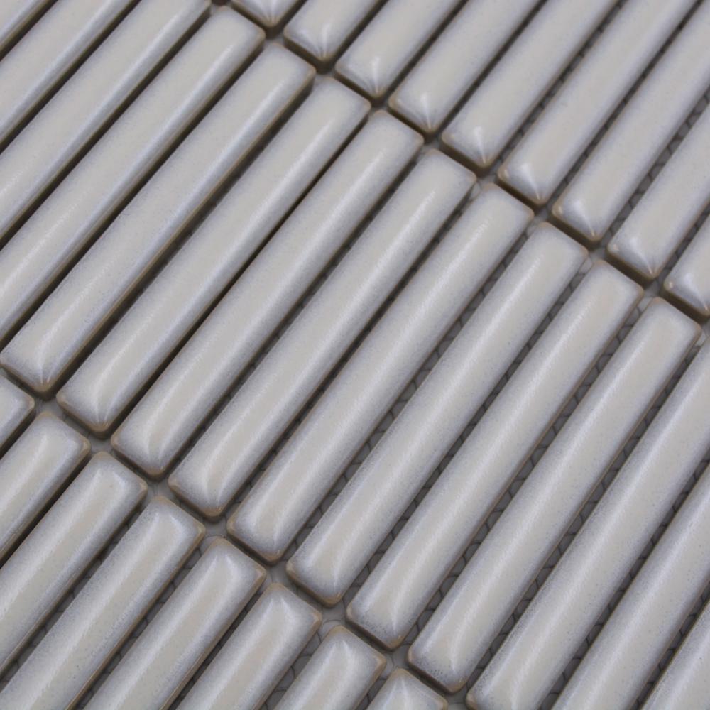 Aranżacja Kolor ciemny biały połysk mozaika ceramiczna