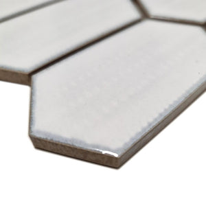Mozaika ceramiczna kolor biały połysk hexagon T 20