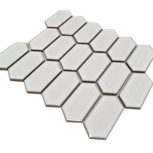 Mozaika ceramiczna kolor biały połysk hexagon T 20