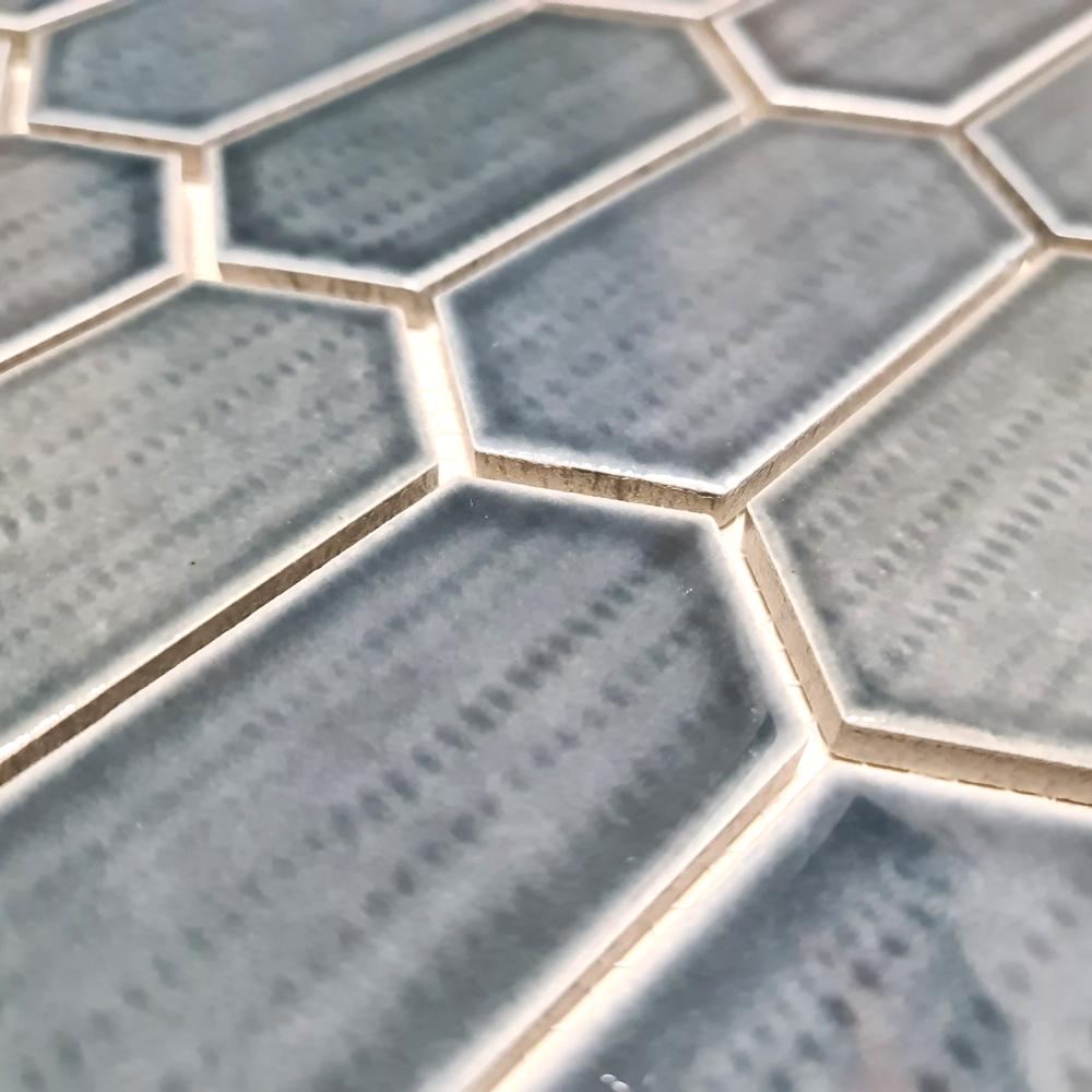 Aranżacja Mozaika ceramiczna kolor czarny połysk hexagon T 90