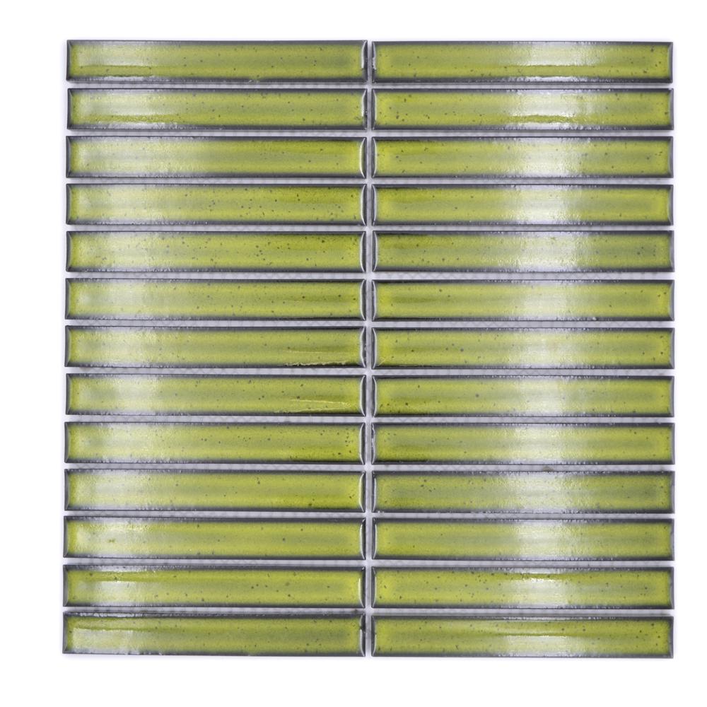 Mozaika ceramiczna kolor jasny zielony połysk T 101