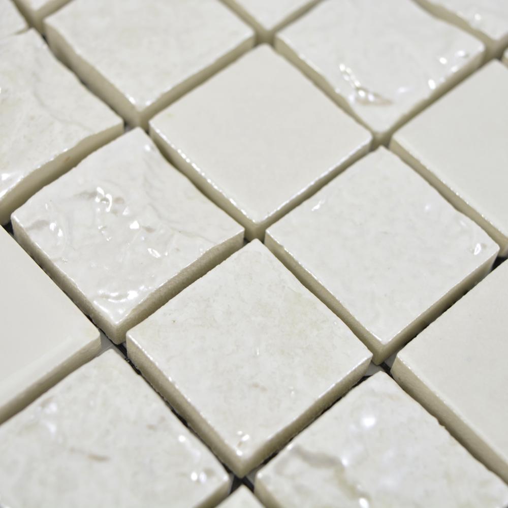 Aranżacja Mozaika ceramiczna kolor biały połysk T11