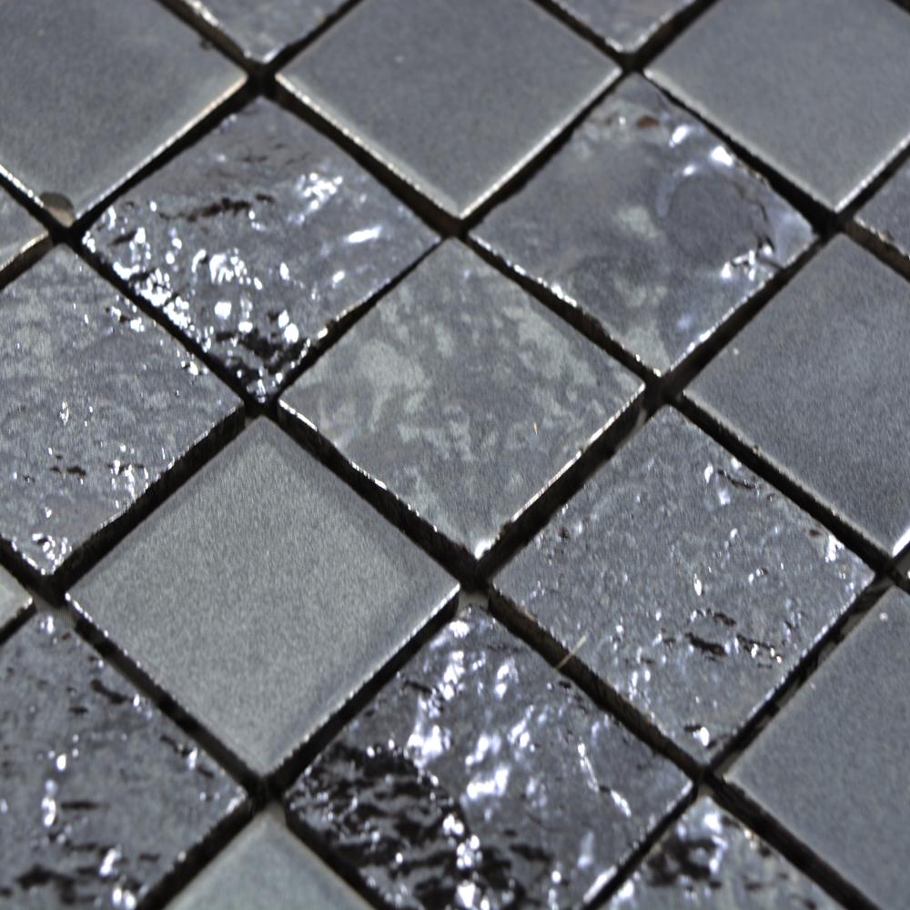 Aranżacja Mozaika ceramiczna kolor czarny połysk T 73