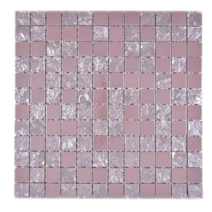 Mozaika ceramiczna kolor ciemny różowy połysk T 45