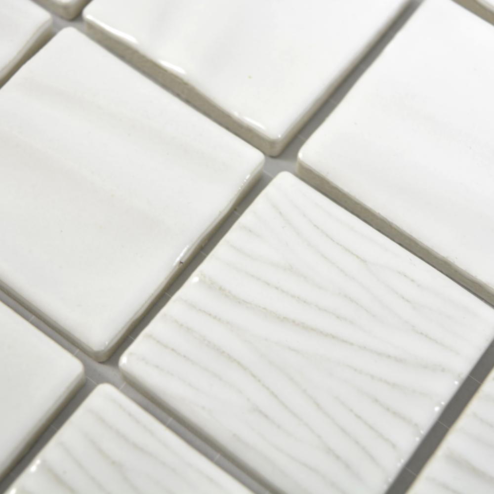 Aranżacja Mozaika ceramiczna kolor biały połysk T12