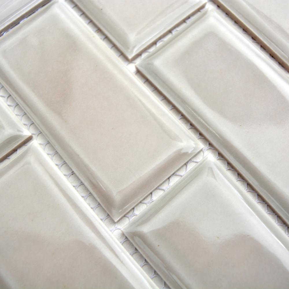 Aranżacja Mozaika ceramiczna kolor szary połysk T 169