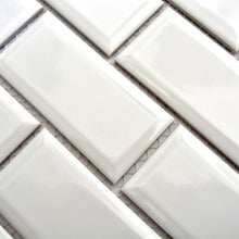 Załaduj obraz do przeglądarki galerii, Mozaika ceramiczna kolor biały połysk T14

