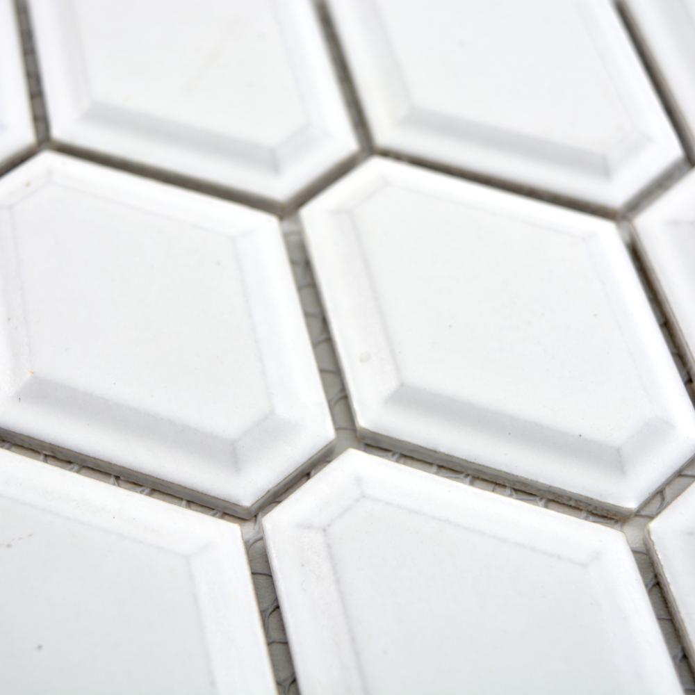 Aranżacja Mozaika ceramiczna kolor biały mat T3