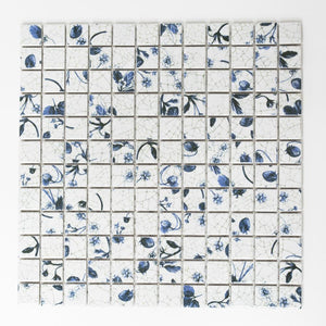 Mozaika ceramiczna kolor mix biały niebieski połysk T 113