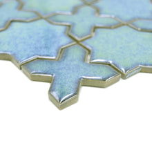 Załaduj obraz do przeglądarki galerii, Mozaika ceramiczna kolor mix zielony połysk T 136
