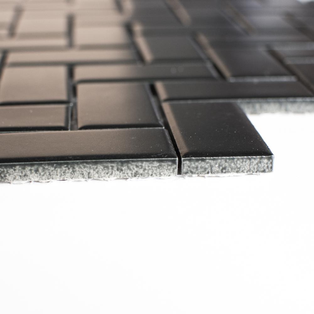 Aranżacja Mozaika ceramiczna kolor czarny mat T 51