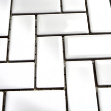 Załaduj obraz do przeglądarki galerii, Mozaika ceramiczna kolor biały połysk T16
