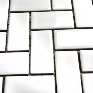 Mozaika ceramiczna kolor biały połysk T16