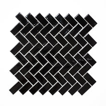 Załaduj obraz do przeglądarki galerii, Mozaika ceramiczna kolor czarny połysk T 77

