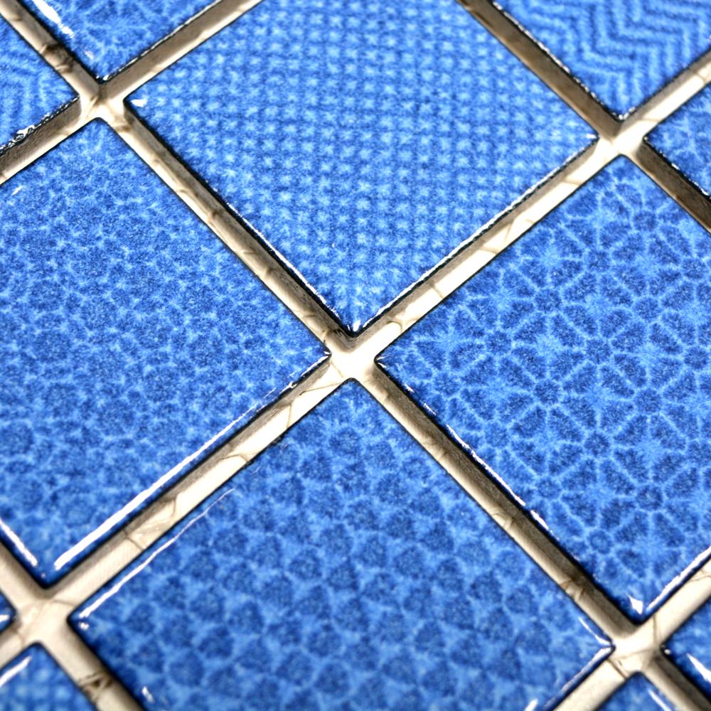 Aranżacja Mozaika ceramiczna kolor niebieski połysk T 144