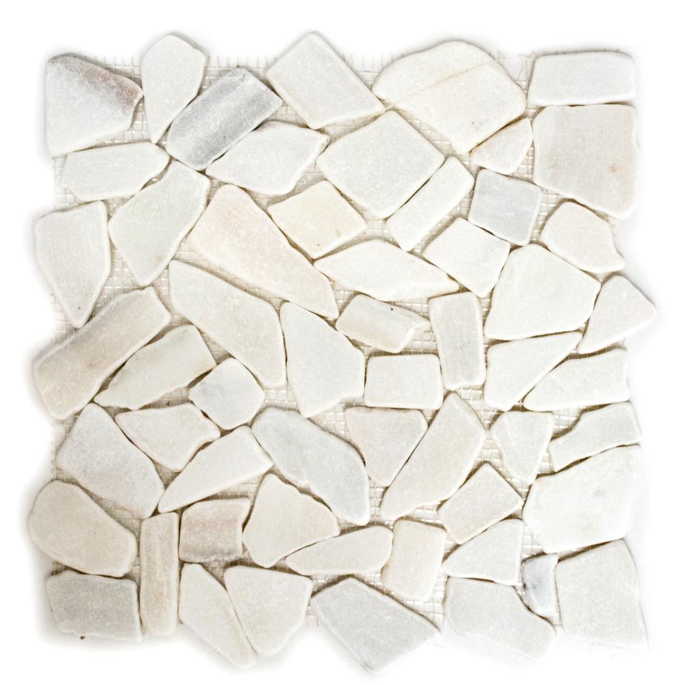 Mozaika kamienna jasna - kawałki różne