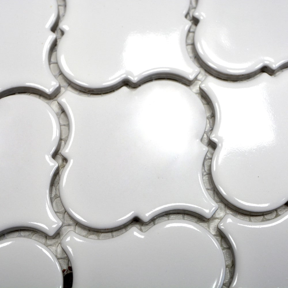 Aranżacja Mozaika ceramiczna kolor biały połysk T17
