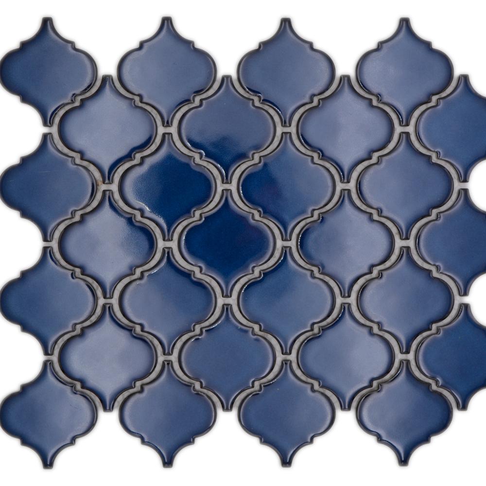 Kolor niebieski błękitny kobaltowy połysk mozaika ceramiczna