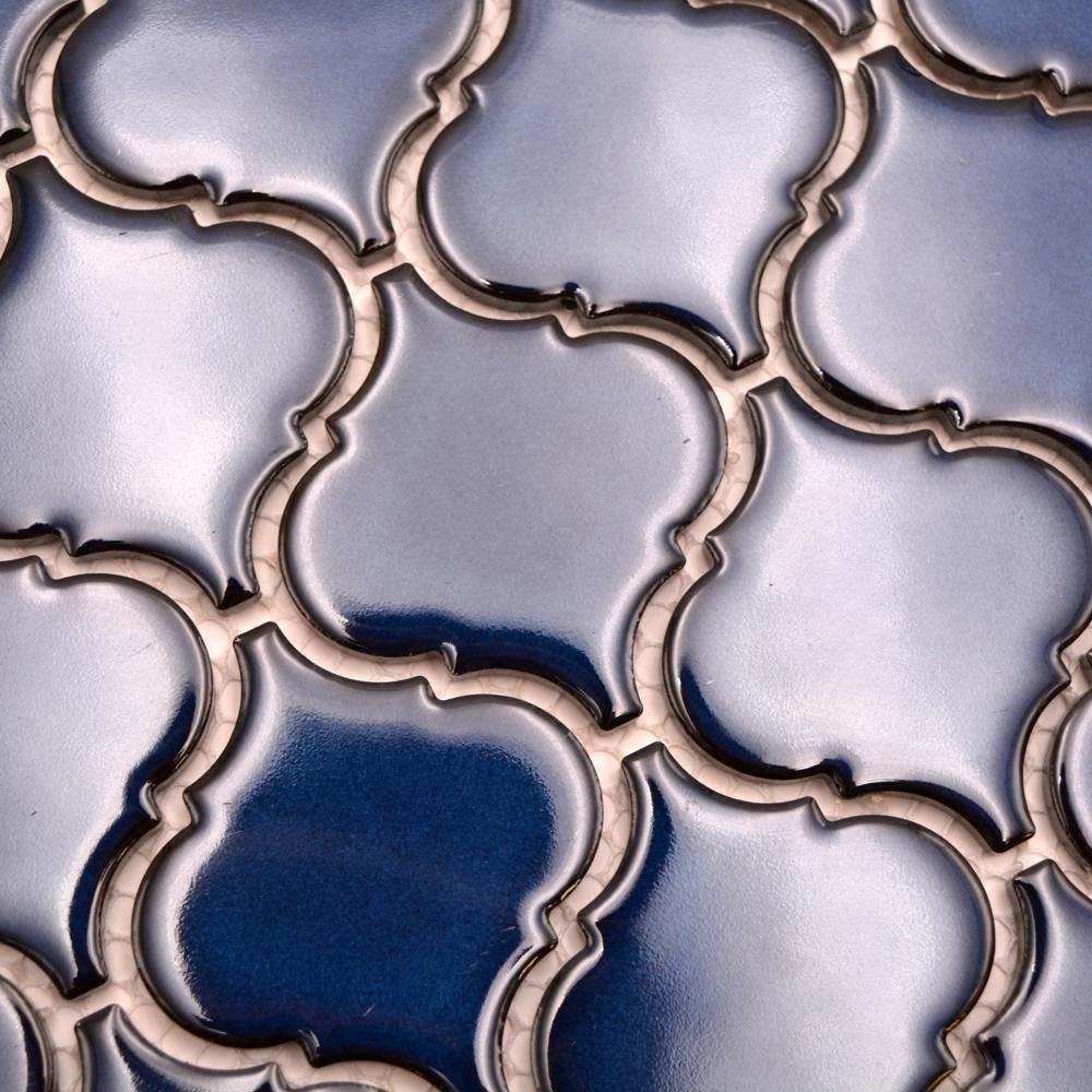 Aranżacja Kolor niebieski błękitny kobaltowy połysk mozaika ceramiczna