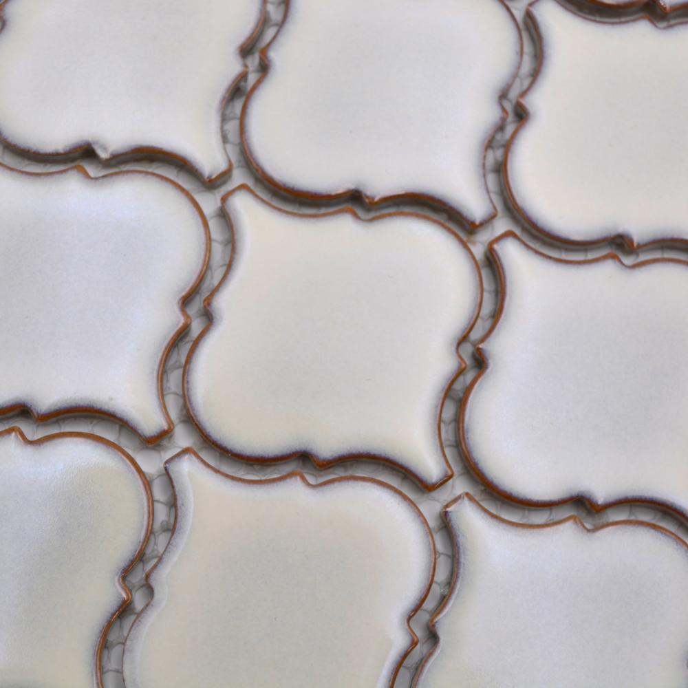 Aranżacja Kolor ciemny biały połysk mozaika ceramiczna